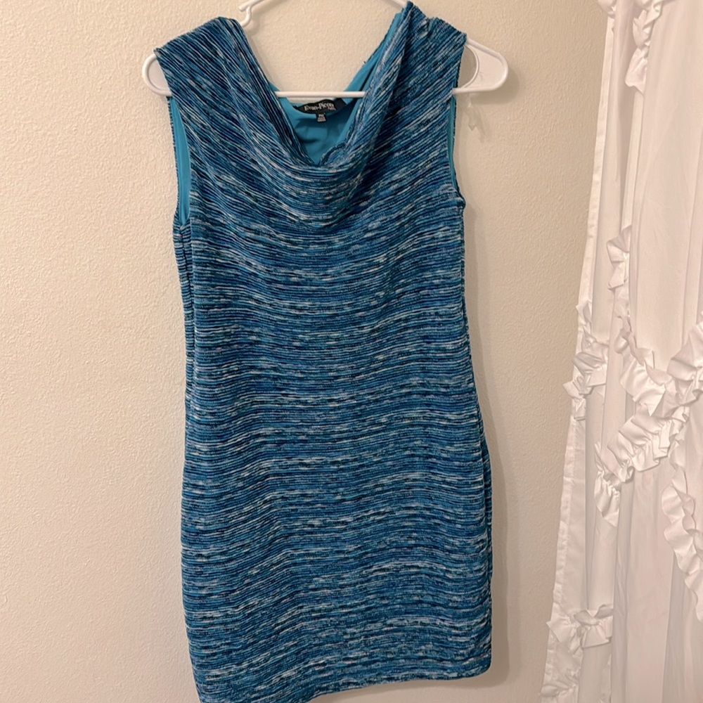 Blue Evan Picone Dress (Petite) Size: M